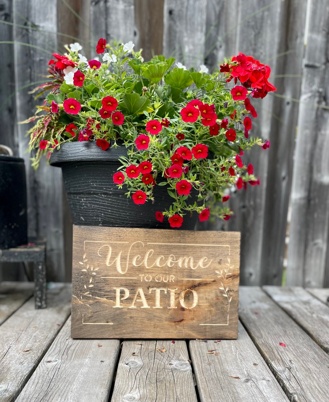 Welcome to Our Patio Sign